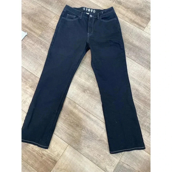 Ethyl Women's Black Jeans M Embellished Back Pockets Denim size 8 - Picture 1 of 6